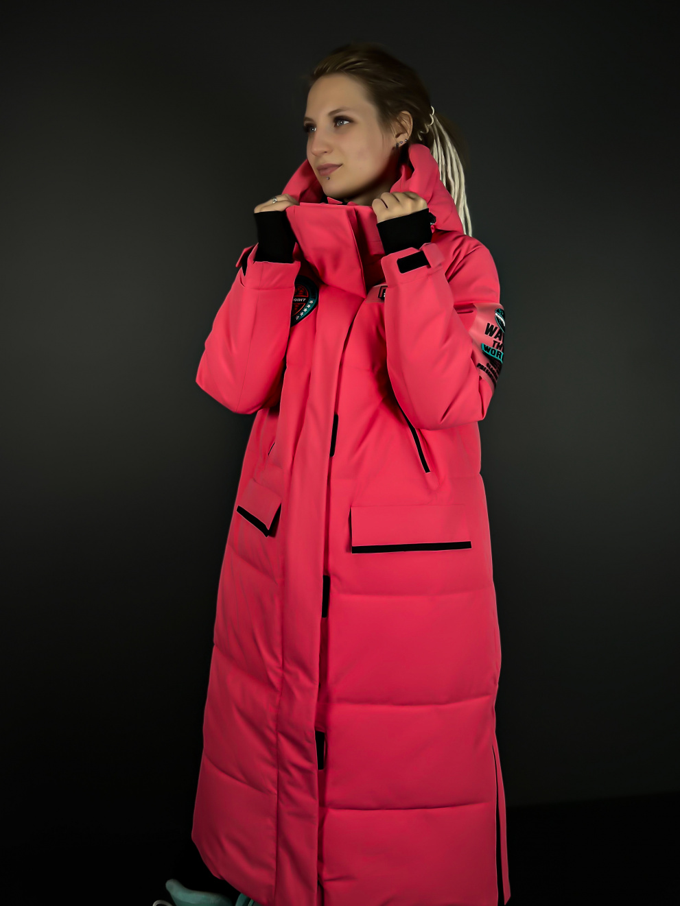 Куртка женская удлинённая Snow HQ розовая