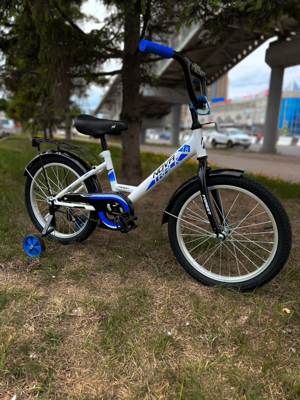 Велосипед детский NovaTrack Forest 20" Бело - синий