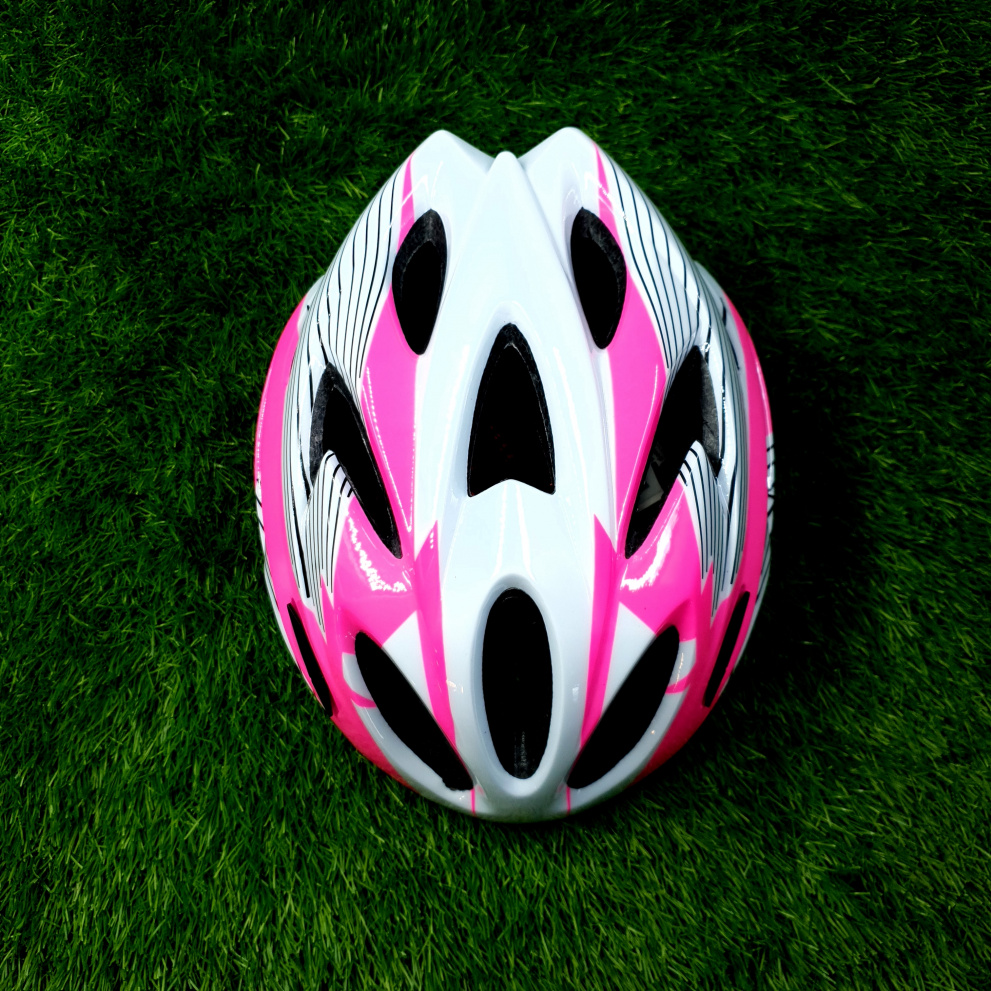 Шлем велосипедный FSD-HL057 розово - белый