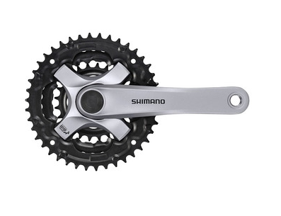 Система шатунов Shimano TY501 170 мм 48/38/28T под квадрат 3x8/7/6 без защиты сер Стелс