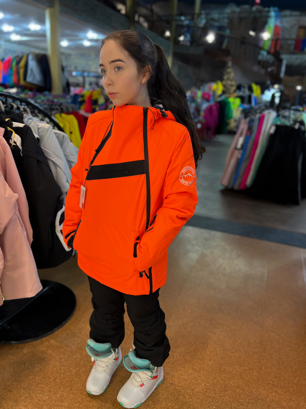 Куртка зимняя на мембране Running Sport оранжевая