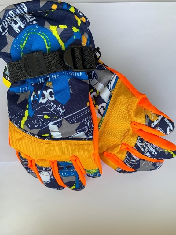 LUCKYLOONG перчатки детские синие/жёлтые/оранжевые