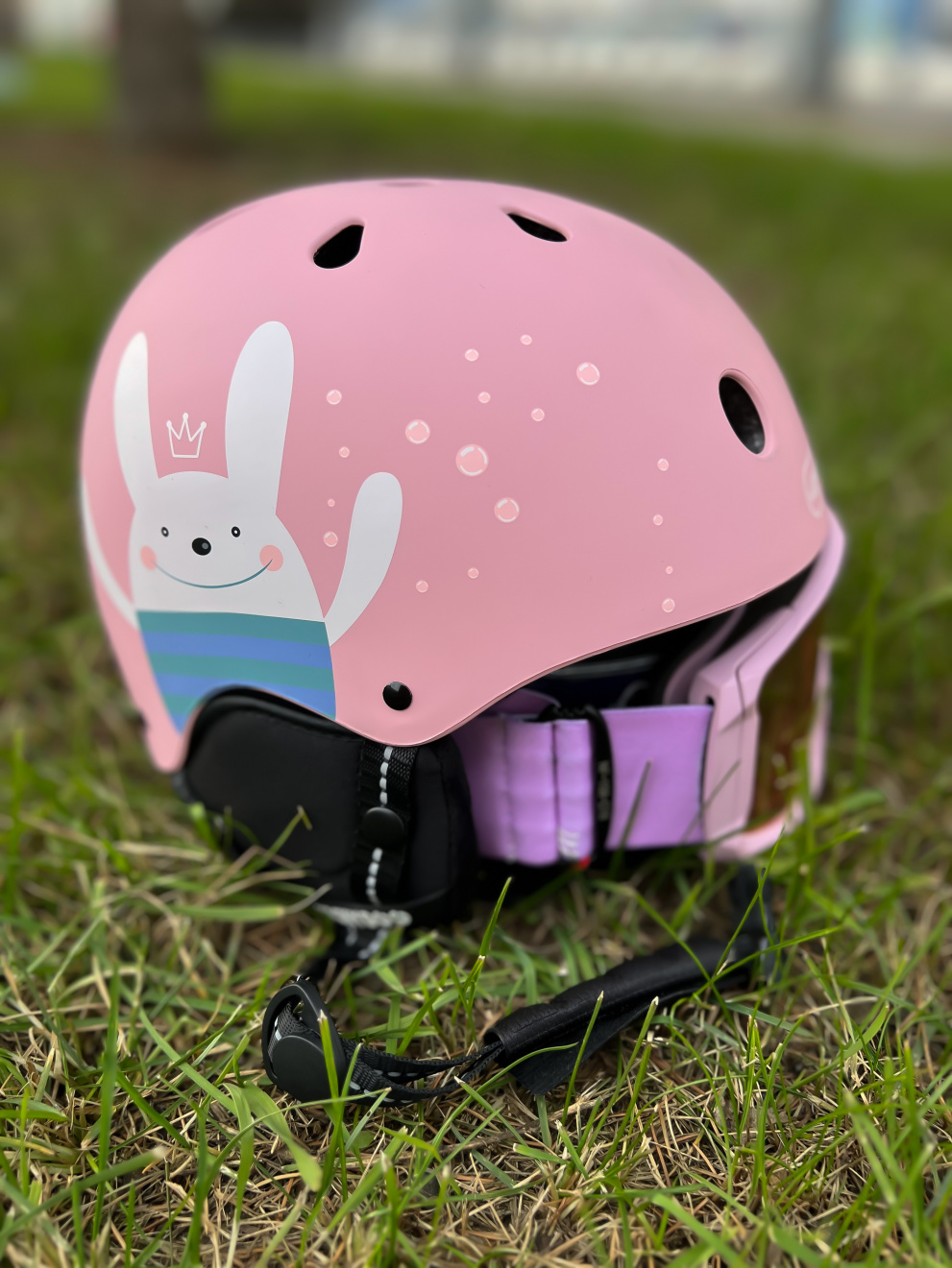 Шлем горнолыжный розовый