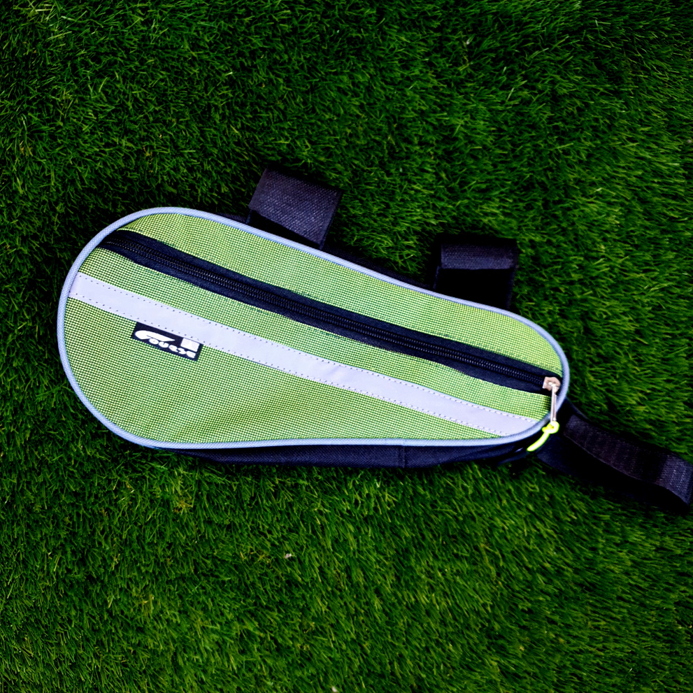 Велосипедная сумка под раму зелёная (средняя)