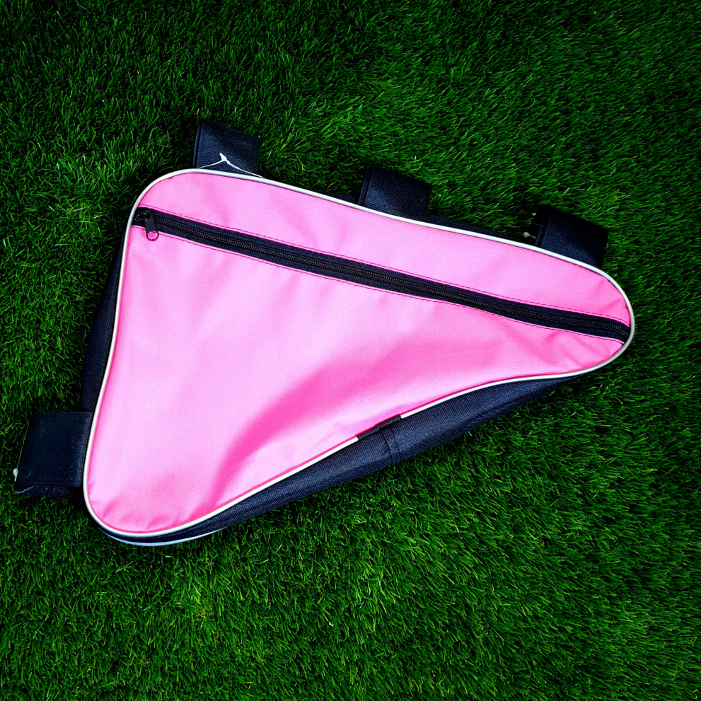 Велосипедная сумка под раму розовая (большая)