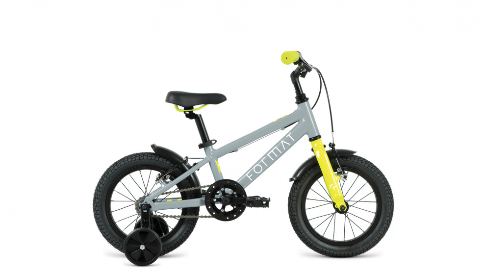 Велосипед детский Format Kids 14" Серо - жёлтый