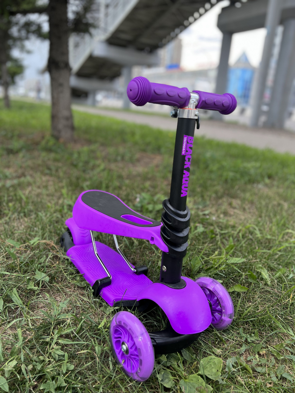 Самокат - беговел MG023 Фиолетовый