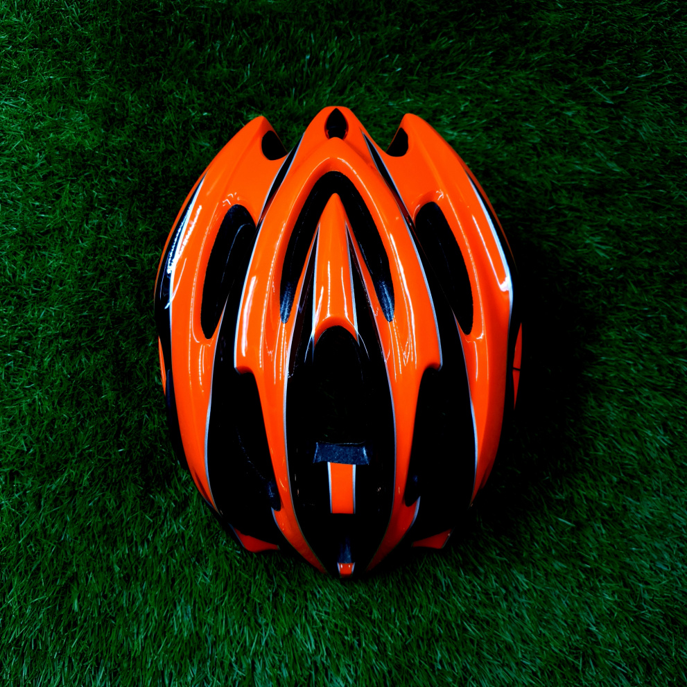 Шлем велосипедный FSD-HL008 Чёрно - оранжевый